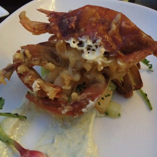 Yummy soft shell crab but there's not nearly enough to share.  You'd expect at least a couple for the price.