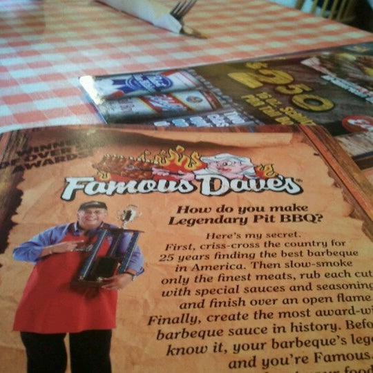 Photo taken at Famous Dave&#39;s by Mark on 7/28/2012