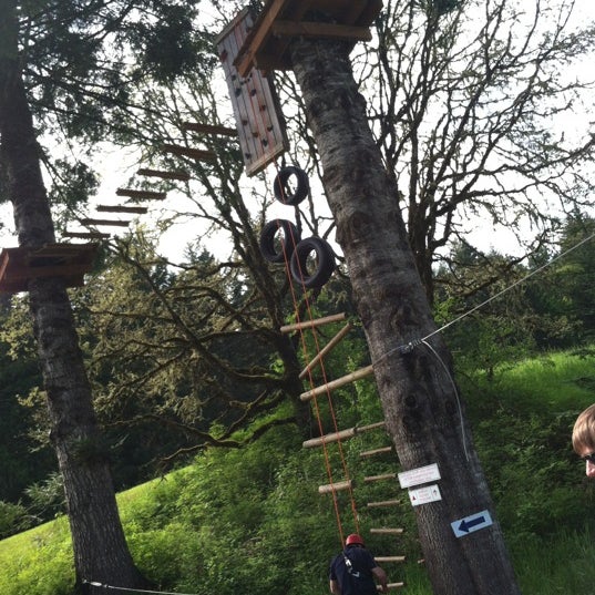 Photo taken at Tree to Tree Adventure Park by KP on 5/14/2012