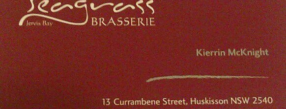 Seagrass Brassiere is one of Fine Dining in & around NSW South Coast.
