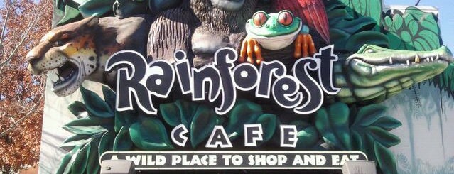 Rainforest Cafe is one of SARA! MICHELLE! TEXAS! All good things here...