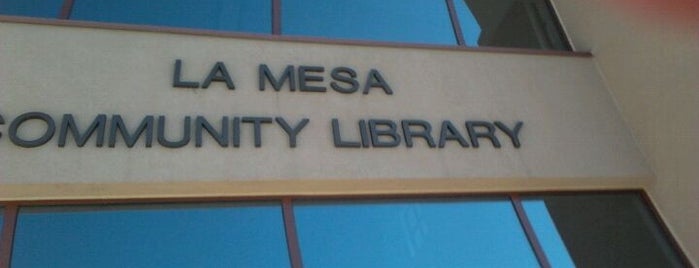 San Diego County Library - La Mesa is one of Tempat yang Disukai Janine.