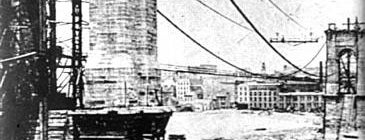 John A Roebling Suspension Bridge is one of Surviving Historic Buildings in Cincinnati.