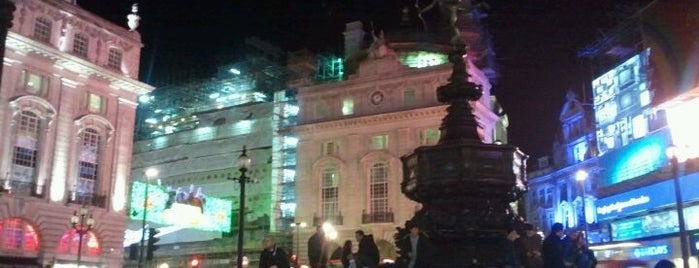 Piccadilly Circus is one of London.