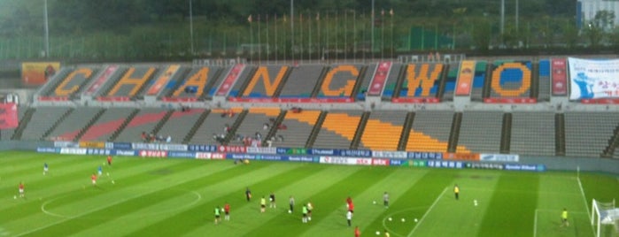 창원축구센터 주경기장 is one of Korea National League(soccer) Stadiums.