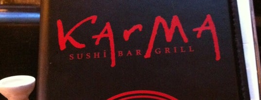 Karma Sushi Bar Grill is one of สถานที่ที่ Alyssa ถูกใจ.