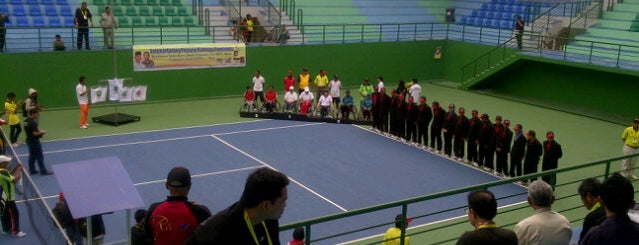 Lapangan tenis PTPN V is one of favorite sport.