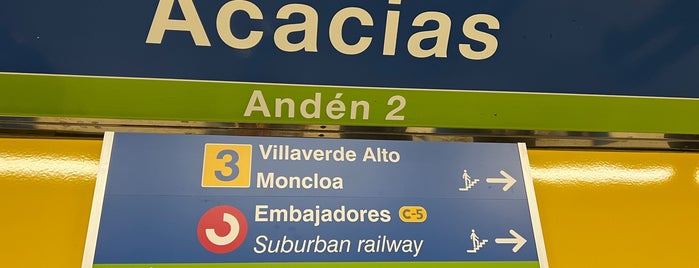 Metro Acacias is one of Paradas de Metro en Madrid.