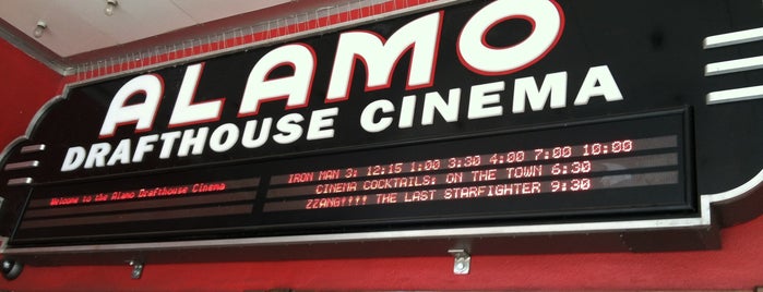 Alamo Drafthouse Cinema is one of Austin TX.