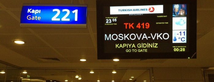 Gate 221 is one of İstanbul Atatürk Airport.