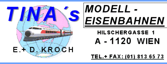 Tina's Modelleisenbahnen is one of Vasútmodell boltok (Model Railway Shop's).