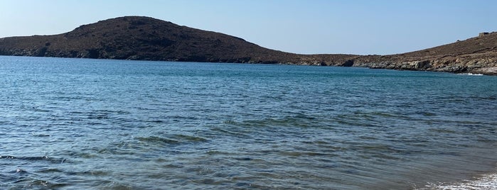 Delfini Beach is one of Syros Island Cyclades, Greece.