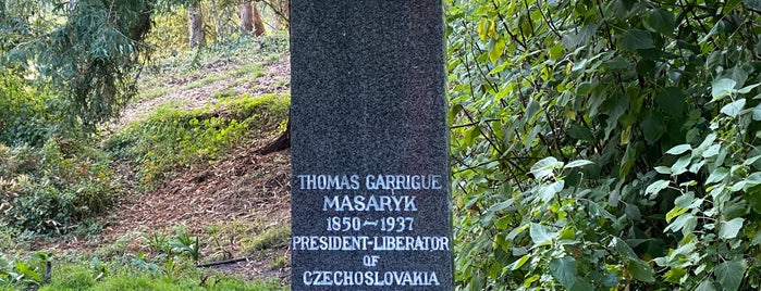 Thomas Garrigue Masaryk memorial bust is one of Golden Gate Park.