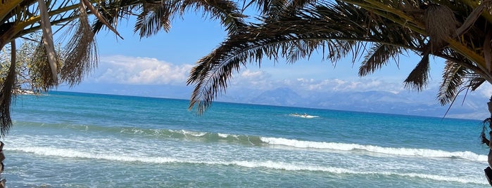 Agios Spyridonas beach is one of Corfu.