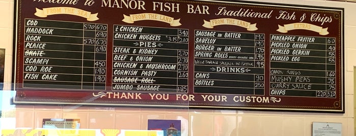 Manor Fish Bar is one of London.