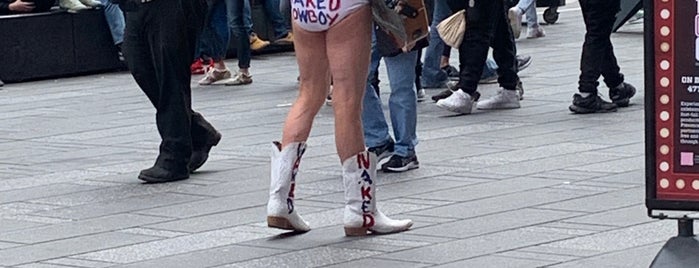 Naked Cowboy is one of October NYC.