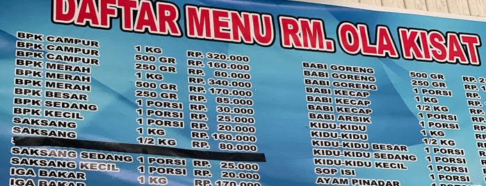 RM Ola Kisat (BPK) is one of Medan List.