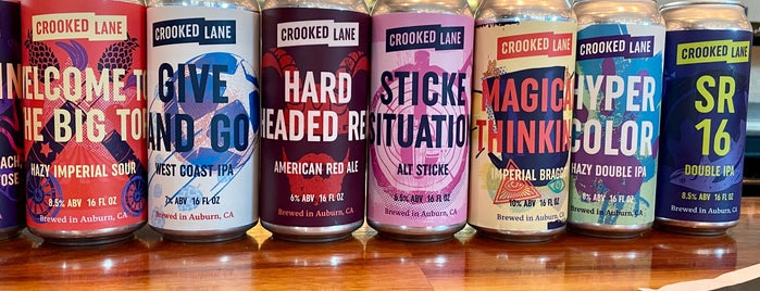 Crooked Lane Brewing Co. is one of Auburn/Rocklin.