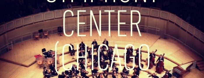 Symphony Center (Chicago Symphony Orchestra) is one of Chicago.