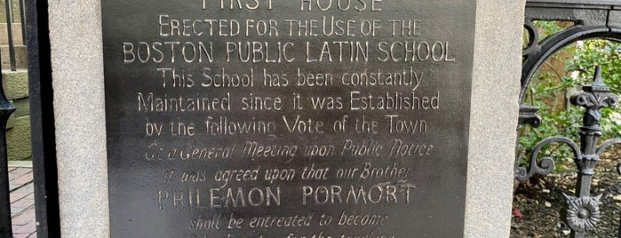 Boston Latin School Plaque is one of Hub History.