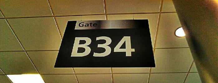 Gate B34 is one of Hartsfield-Jackson International Airport.
