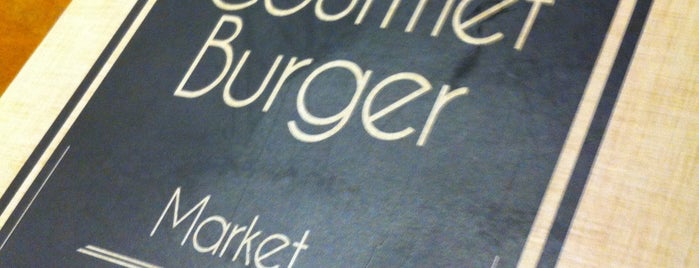 Gourmet Burger Market is one of Burguers.