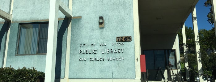 San Diego Public Library - San Carlos is one of Posti che sono piaciuti a Kevin.