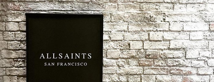 AllSaints is one of SF Shopping.