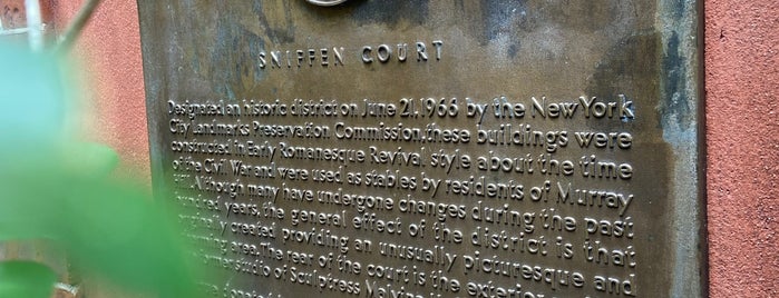 Sniffen Court is one of things to do....