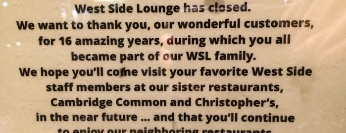 West Side Lounge is one of Weekend Brunch in Boston.