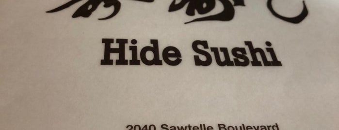 Hide Sushi is one of LA.