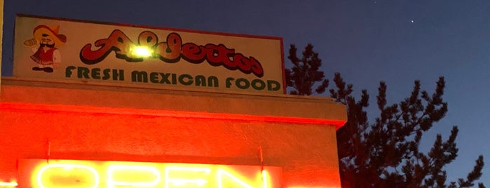 Alderto's Fresh Mexican Food is one of Reno.
