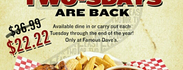 Famous Dave's is one of Food.