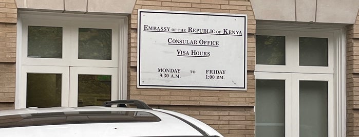 Embassy of Kenya is one of D.C. Embassies.