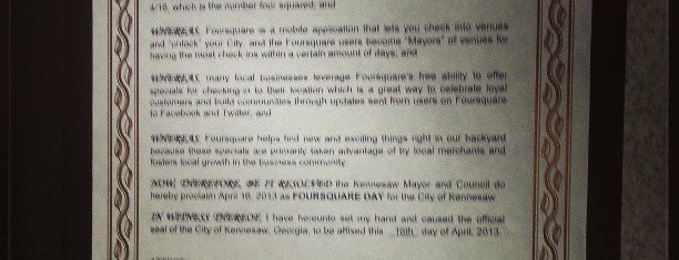 Kennesaw City Hall is one of #416by416 - Dwayne list2.