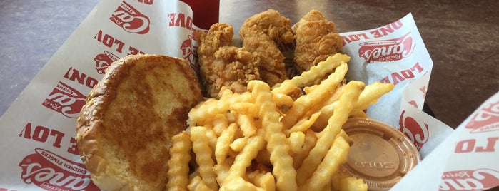 Raising Cane's Chicken Fingers is one of beem there.