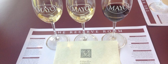 Mayo Family Winery Reserve Room is one of Wine Country.