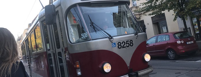 Jiřího z Poděbrad (tram) is one of Tramvajové zastávky v Praze.