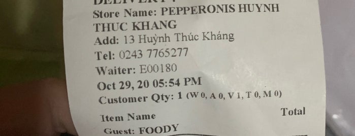 Pepperonis Huỳnh Thúc Kháng is one of No nê.