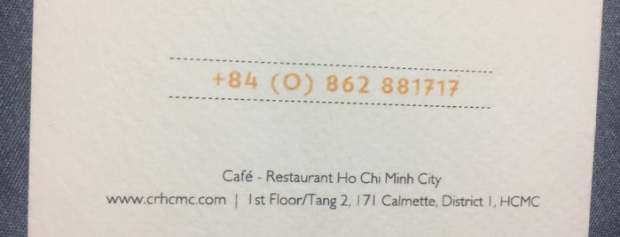 Cafe & Restaurant HCMC is one of Saigon Places.