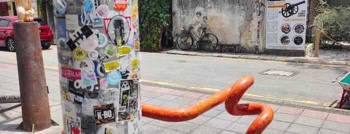 Penang Street Art : Kids on Bicycle is one of New Penang List.