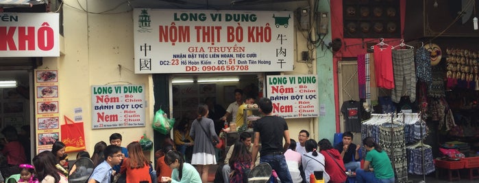 Nộm Bò Khô Long Vi Dung is one of Hanoi Streetfood 2 Place I visited.