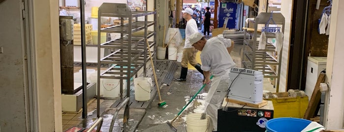 Tsukiji Outer Market is one of Tokyo Eats.