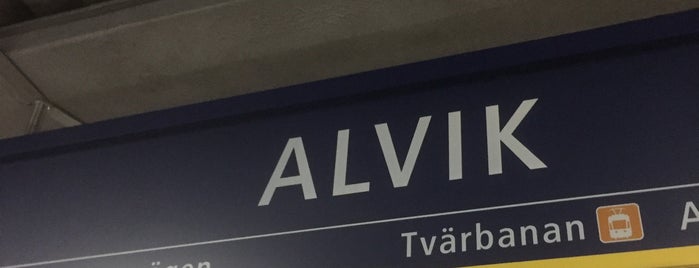 Alvik T-Bana is one of Stockholm T-Bana (Tunnelbana/Metro/U-Bahn).