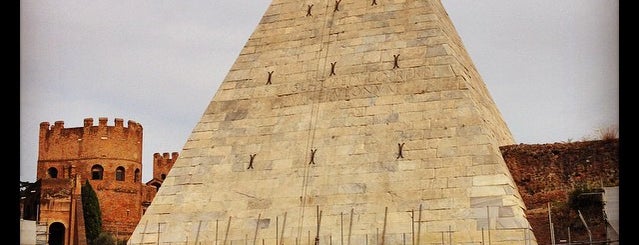 Piramide Cestia is one of Obelisks & Columns in Rome.