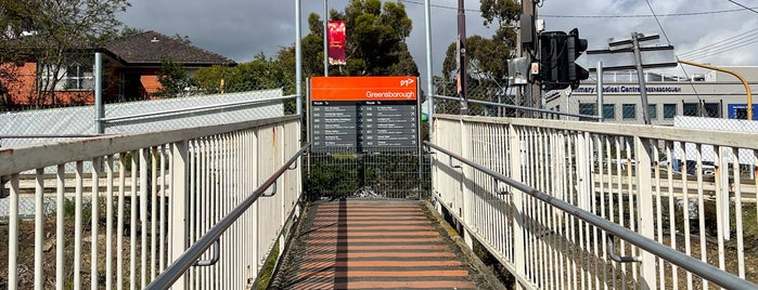 Greensborough Station is one of Melbourne Train Network.