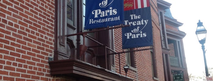 Treaty of Paris is one of Restaurants to try.