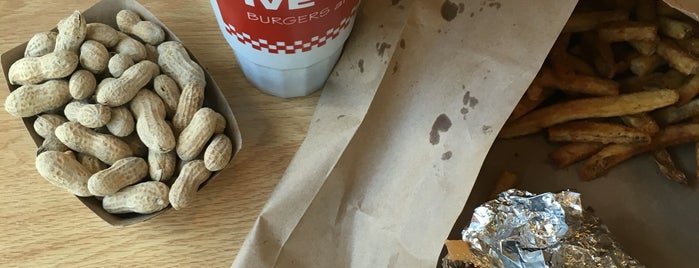 Five Guys is one of Restraunts Out of Town to Try.