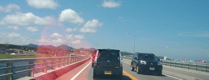 鴨島大橋 is one of 山陰自動車道.