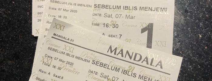 Mandala 21 is one of Cinema 21 in Indonesia.